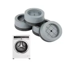 GENERICO - Pack 4 Piezas Soporte Altura Lavadora 6cm Gris