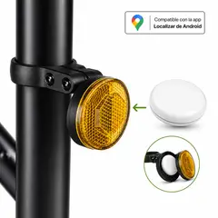 GENERICO - Reflector Amarillo para Bicicleta con Localizador Oculto Compatible con Android