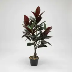 GENERICO - Planta Artificial Tipo Gomero Ficus Con Macetero 80cm