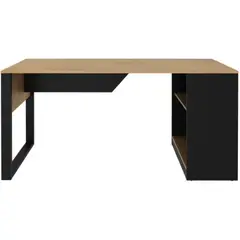 TECNOMOBILI - Escritorio Negro-almendra 160x74,5x60 cm