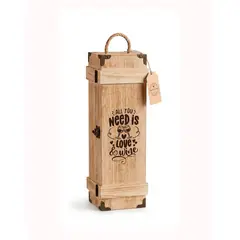 GENERICO - Caja de madera para vino botella individual