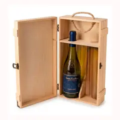 GENERICO - Caja de madera para vino botella doble