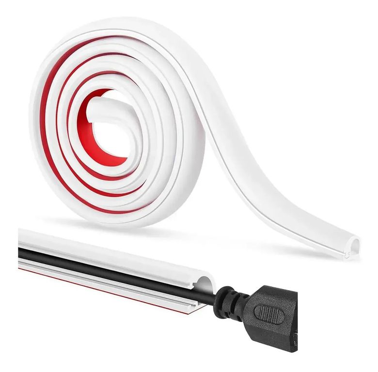 Canaleta Flexible Para Cables Pisos Paredes Adhesivo Oculto 300cm