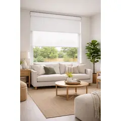 CLEMS - Cortina Roller Doble Blackout / Sunscreen Blanco 060X240