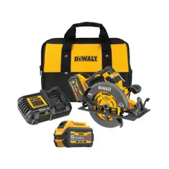 DEWALT - Kit Sierra Circular Inalámbrica 7-1/4" 60V MAX FLEXVOLT + 2 Baterías 6.0Ah, Cargador y Bolso