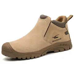 TIOZONEY - Zapatos de trabajo Hombre - Beige.
