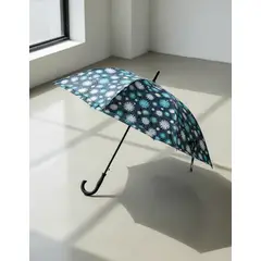 GENERICO - Paraguas Grande Diseño Burbujas Colores Mango Curvo
