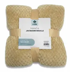 ZAHR - MANTA JACQUARD BOUCLE BEIGE