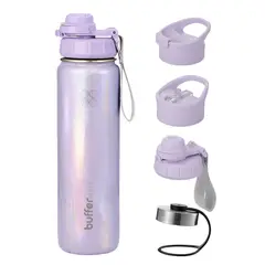 BUFFER FLASK - Termo Botella Agua Termica Acero Inox + Tapas 700ml - Purpura