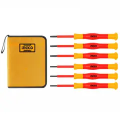 INGCO - Set Destornillador Precision Industrial Aislado Vde 6 Piezas