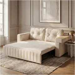 HOMER DESIGN - Sofa Cama 3 Cuerpo Alcenamiento Cama 2 Plazas Con Cargador