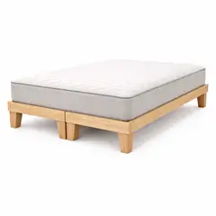 LAS ARAUCARIAS - Cama Europea Modena Cruda 2 Plaza Madera incluye colchón
