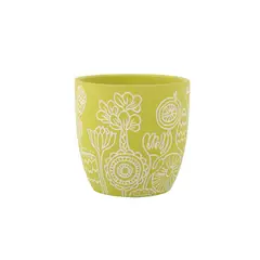 GENERICO - Set 6 Macetero Rupestre Color Verde 11cm