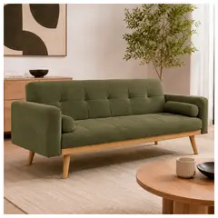 NOVAHUS - Sofá Cama Amanda 74x185x77 cm Verde
