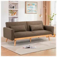NOVAHUS - Sofá Cama Amelia 77x187x77 cm Café