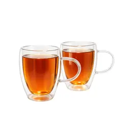 KITCHENWARE - SET 2 TAZAS ICE TEA DOBLE PARED BOROSILICATO 350ML