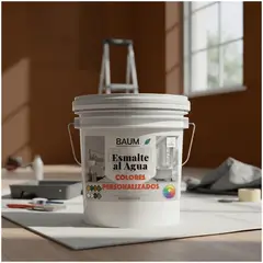 BAUM - TINETA PINTURA ESMALTE AL AGUA - CAFE MORO 20-D - PINTURASPROFESIONALES CHILE