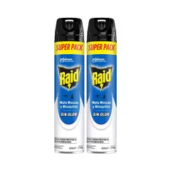 RAID - Pack 2 Insecticida Mata Moscas y Mosquitos 420 ml