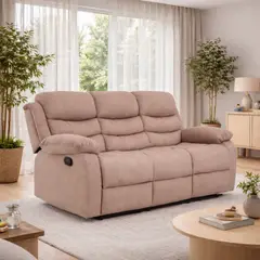 NOVAHUS - Berger Sofá reclinable Bilbao 3 cuerpos Café