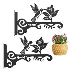 UMEXUS - Soporte Para Plantas Colgantes 2 Ganchos De Pared De Hierro