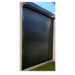 PERSIALUX - Persiana Exterior de Seguridad Color Negro de 1.5mts. Ancho x 2mts. Alto Motorizada