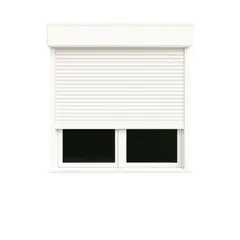 PERSIALUX - Persiana Exterior de Seguridad Color Blanco de 1.5mts. Ancho x 2mts. Alto Motorizada
