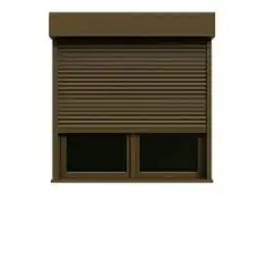 PERSIALUX - Persiana Exterior de Seguridad de Color Bronce 2mts. Ancho x 2mts. Alto / Motorizada