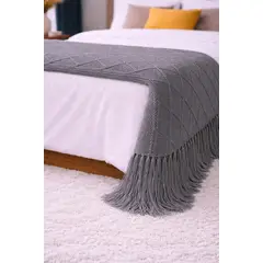 DECORACION CREATIVA - Manta Fleco Gris