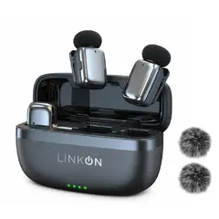 LINKON - Microfono Inalambrico Solapa Lavalier Plug Play x2
