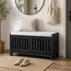 SPACE HOME - Banca Zapatero Gris Para Entrada O Dormitorio