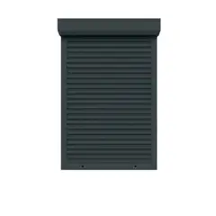 PERSIALUX - Persiana Exterior de Seguridad Color Antracita de 1mts. Ancho x 1mts. Alto Motorizada