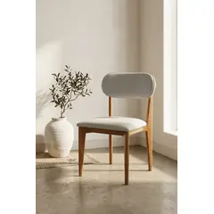 MUEBLES NATIVA - Silla Mónaco Miel - Tapiz Crudo