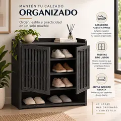 SPACE HOME - Mueble Zapatero 16 Pares Estilo Moderno y Practico