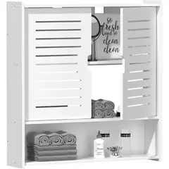 AIZO - Organizador Baño Wc y Cocina, Armario 2 Puertas 56x13x58.9cm