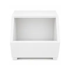 DECORACION CREATIVA - Caja Apilable Exa Cover madera lacada Blanco Apilable