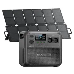 BLUETTI - Estación EnergíaPortátil 2600w 2073wh con Panel Solar 220W Generador Solar para Acampar Pesca Corte Energía