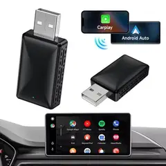 GENERICO - Carplay Inalambrico Adaptador mini 2en1 Para Iphone Android auto