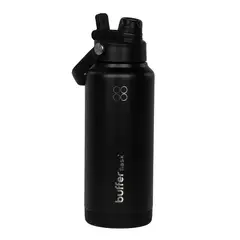 BUFFER FLASK - Termo Botella Agua Termica Acero Inox 1L 2 en 1 - Negro