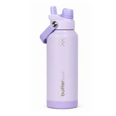 BUFFER FLASK - Termo Botella Agua Termica Acero Inox 1L 2 en 1 - Negro - Lila
