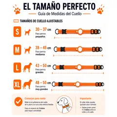 GENERICO - Collar de Perro con Localizador GPS compatible con Apple Naranjo M