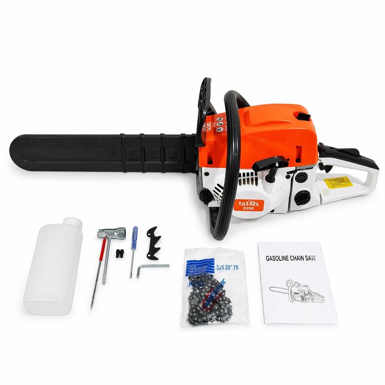 Motosierra Bencinera Grande A Combustible Naranja Tasbel a $53.890