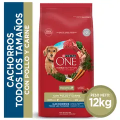 PURINA ONE - Alimento seco para perro PURINA® ONE® Cachorro Pollo y Carne 12kg