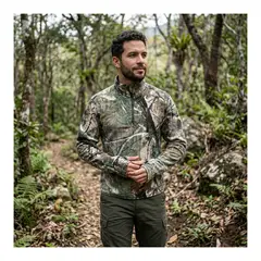 EKOL TACTICA MILITAR - Poleron Polar de Caza con Cierre Hombre Térmico Camuflado