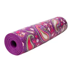 PWRFITNESS - Mat de Yoga Antideslizante Diseño Paisley Premium Fitness