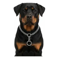 GENERICO - Collar Adiestramiento Perro 50cm Acero Inoxidable Cadena 50cm Plateado Brillante Acero Inoxidable