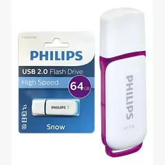 PHILIPS - Pendrive Usb Snow 64gb 2.0 Color Blanco