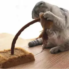 GENERICO - Rascador Raton De Felpa Y Sisal Con Sonido Para Gatos