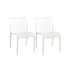 HABITA2 CHILE - Pack 2 Sillas Apilable de Exterior Habana