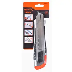 TACTIX - CUCHILLO CARTONERO CUERPO ALEACIÓN ZINC DE 25 MM