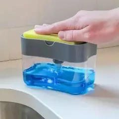 GENERICO - Dispensador Jabón Para Lava Trastes Cocina Con Esponja
